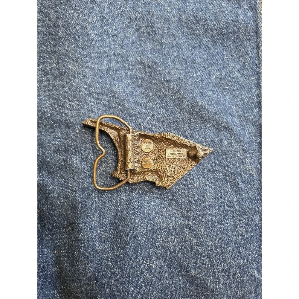 Vintage 1979 Bergamot Hang Glider Brass Belt Buckle - Ltd Ed #95